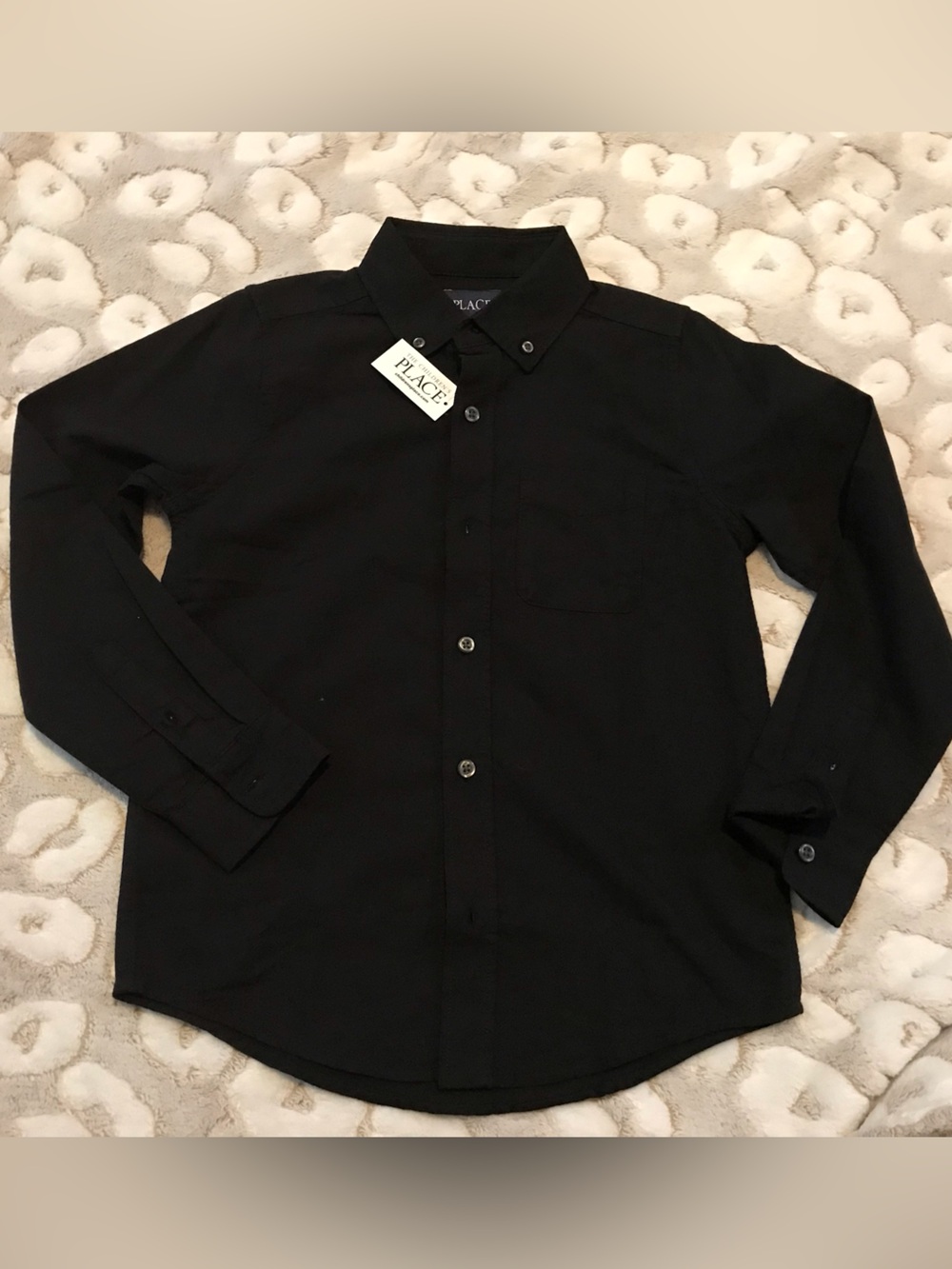 The Children's Place Boys' Black Button-Down Shirt